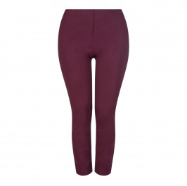 BEIGE LABEL PULL ON TECHNOSTRETCH TROUSER BURGUNDY - Plus Size Collection