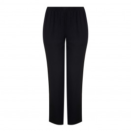 BEIGE BLACK PULL ON TROUSERS - Plus Size Collection