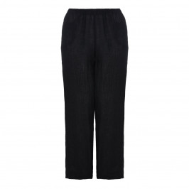 BEIGE label black linen TROUSERS - Plus Size Collection