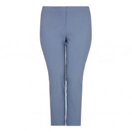 BEIGE Denim blue stretch tROUSERS - Plus Size Collection