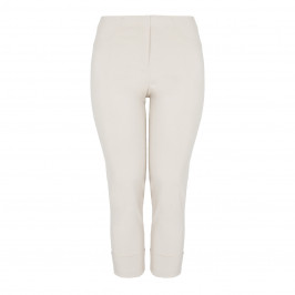 BEIGE TECHNOSTRETCH TROUSER TURN UP SAND - Plus Size Collection