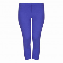 BEIGE LABEL TECHNOSTRETCH CROPPED TROUSER TURN UP BLUETTE - Plus Size Collection