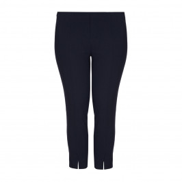 BEIGE CROPPED TROUSER WITH FRONT SPLIT HEM  - Plus Size Collection