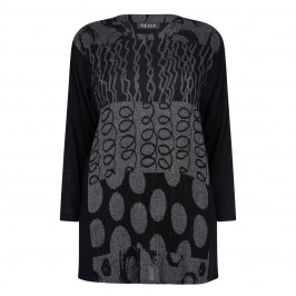 BEIGE LABEL ABSTRACT PRINT TUNIC - Plus Size Collection