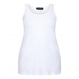 BEIGE LABEL WHITE JERSEY VEST - Plus Size Collection