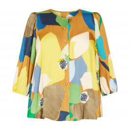 Beige Satin Shirt Multicolour - Plus Size Collection