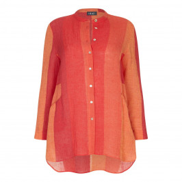 BEIGE LABEL NEHRU COLLAR SHIRT - Plus Size Collection