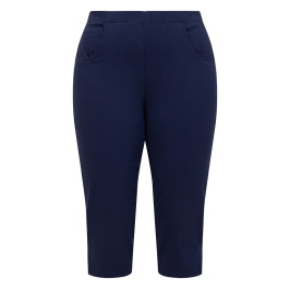 Beige Cropped Legging Navy  - Plus Size Collection