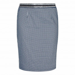 BEIGE LABEL GINGHAM PENCIL SKIRT WITH LUREX WAISTBAND - Plus Size Collection