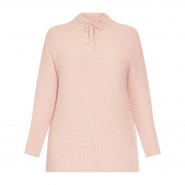 Beige Ribbed Sweater Rose  - Plus Size Collection