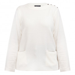 Beige Round Neck Sweater Off-White  - Plus Size Collection
