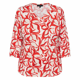 Beige Floral Printed T-Shirt Berry  - Plus Size Collection
