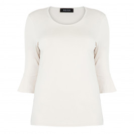 BEIGE LABEL TRUMPET CUFF TOP CREAM - Plus Size Collection