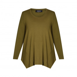 BEIGE JERSEY TOP OLIVE - Plus Size Collection