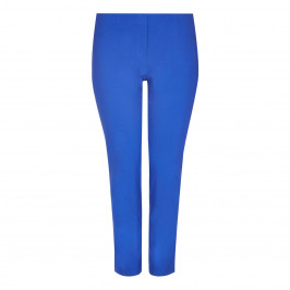 BEIGE label royal blue technostretch TROUSERS - Plus Size Collection