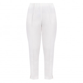 Beige Pull On Trousers Off-White - Plus Size Collection