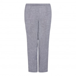 BEIGE LABEL GREY LINEN TROUSERS  - Plus Size Collection