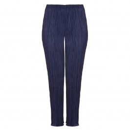 BEIGE LABEL NAVY CRYSTAL PLEATED JERSEY PULL ON TROUSERS  - Plus Size Collection