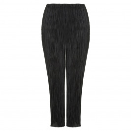 BEIGE LABEL BLACK CRYSTAL PLEATED JERSEY PULL ON TROUSERS  - Plus Size Collection