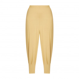 Beige Jersey Trousers Harem Trouser Gold - Plus Size Collection