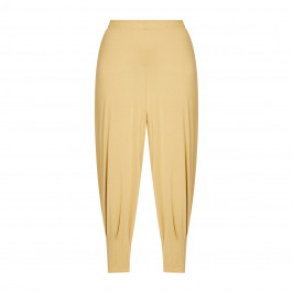Beige Jersey Trousers Harem Trouser Gold - Plus Size Collection