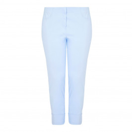 BEIGE label pale blue cropped Trousers - Plus Size Collection