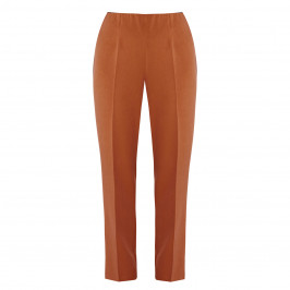 BEIGE PULL ON TROUSERS IN TOBACCO - Plus Size Collection