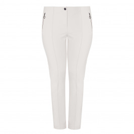 FABER STRETCH TROUSER VANILLA  - Plus Size Collection