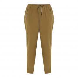 BEIGE JOGGING TROUSERS OLIVE - Plus Size Collection