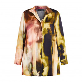 BEIGE TUNIC MULTI-COLOUR TIE-DYE - Plus Size Collection