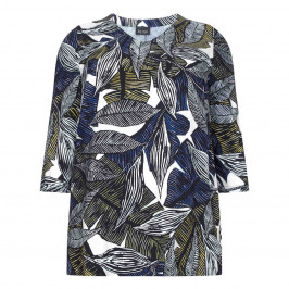 BEIGE LABEL LEAF PRINT TUNIC - Plus Size Collection