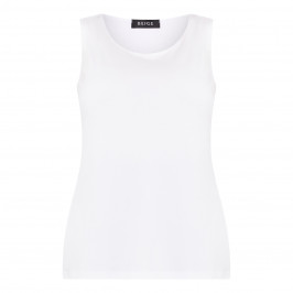 BEIGE STRETCH JERSEY VEST WHITE  - Plus Size Collection