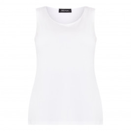BEIGE STRETCH JERSEY VEST WHITE  - Plus Size Collection