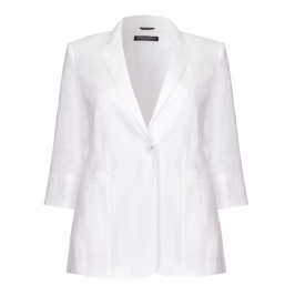 Marina Rinaldi white tailored linen JACKET - Plus Size Collection