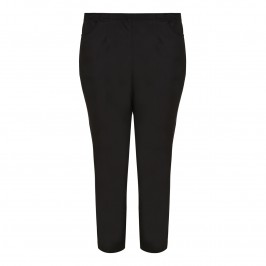 CHALOU black cropped TROUSERS - Plus Size Collection