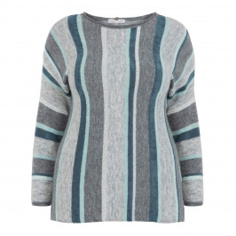 ELENA MIRO LUREX STRIPE SWEATER - Plus Size Collection