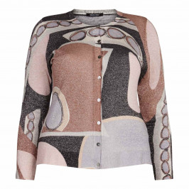 ELENA MIRO lurex print CARDIGAN - Plus Size Collection