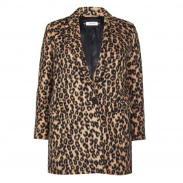 ELENA MIRO LEOPARD PRINT SHORT COAT - Plus Size Collection