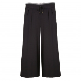 ELENA MIRO black stretch crepe CULOTTES - Plus Size Collection