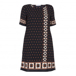 ELENA MIRO BORDER PRINT DRESS - Plus Size Collection