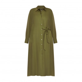 Elena Miro Shirt Dress Olive - Plus Size Collection