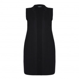 ELENA MIRO BLACK KNITTED GILET - Plus Size Collection