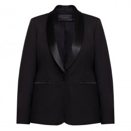 Elena Miro Satin Trim Tuxedo Jacket  - Plus Size Collection