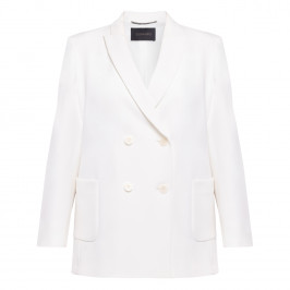 Elena Miro Double Breasted Blazer Ivory - Plus Size Collection