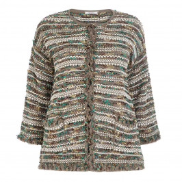 ELENA MIRO KNITTED JACKET WITH LUREX THREAD - Plus Size Collection