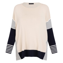Elena Miro Knitted Tunic Beige  - Plus Size Collection