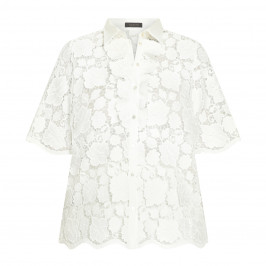 Elena Miro Macramé Shirt White 