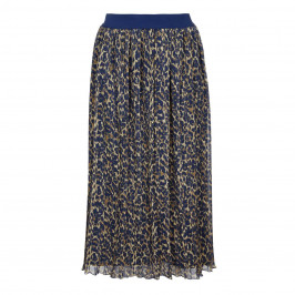 ELENA MIRO NAVY ANIMAL PRINT SKIRT - Plus Size Collection