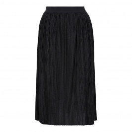 ELENA MIRO PLEATED LUREX BLACK SKIRT - Plus Size Collection