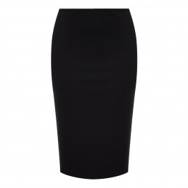 ELENA MIRO BLACK PUNTO MILANO JERSEY SKIRT - Plus Size Collection